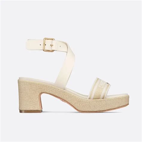 c'est dior heeled sandal|C'est Dior Heeled Sandal White Calfskin .